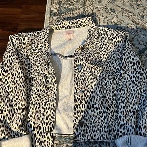 Candied cheetah cropped  jacket